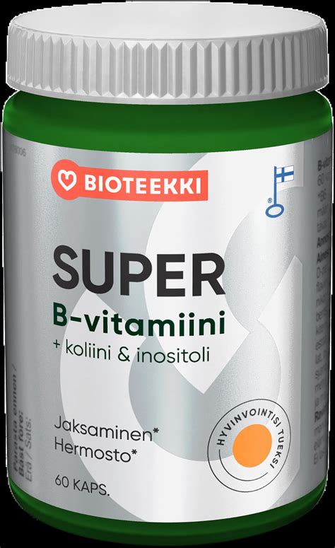 Bioteekki Super B vitamiini ravintolisä 60 kaps Sokos verkkokauppa