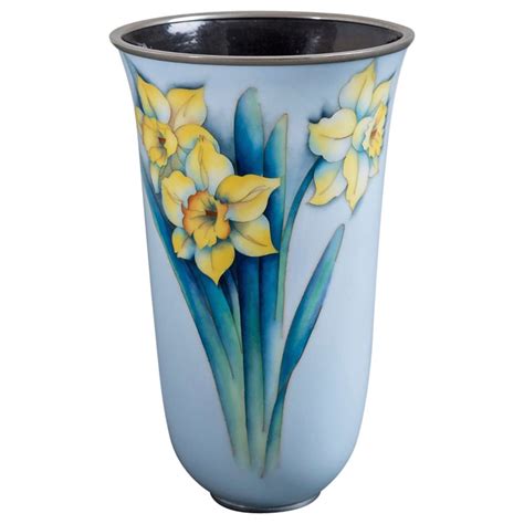 Light Blue Japanese Cloisonné Enamel Vase For Sale At 1stdibs