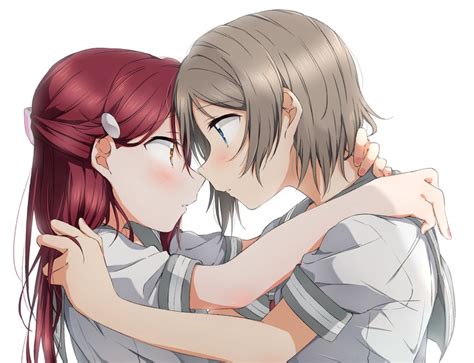 Watanabe You And Sakurauchi Riko Love Live And 1 More Drawn By Yuchi