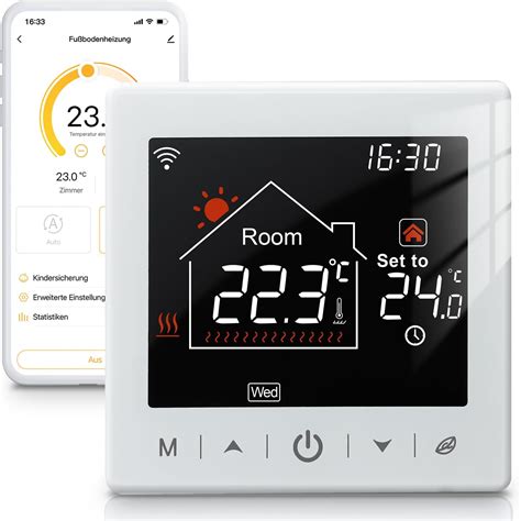 BEOK CONTROLS Thermostat Fussbodenheizung Raumthermostat