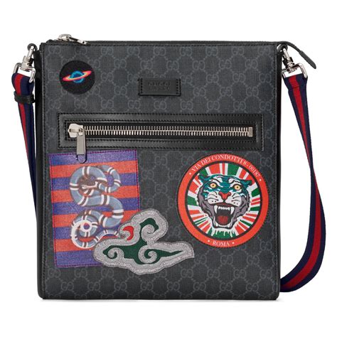 Gucci Night Courrier Gg Supreme Flap Messenger In Black For Men Lyst