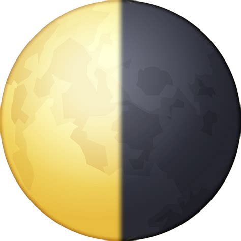 Download Last Quarter Moon Emoji Image in PNG | Emoji Island