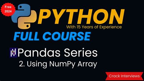 Pandas Series With Numpy Array In Python Create Series In Pandas