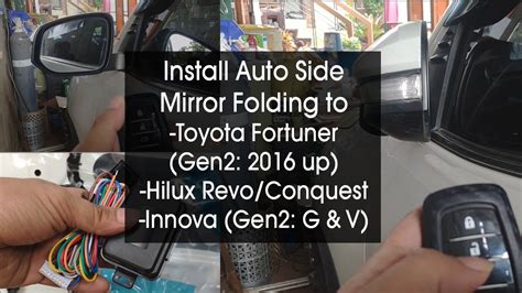 Diy Install An 8₱300 Automatic Side Mirror Folding Module Fortuner