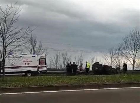 Samsun 19 Mayıs ilçesinde otomobil takla attı sürücü yaralandı Haberler