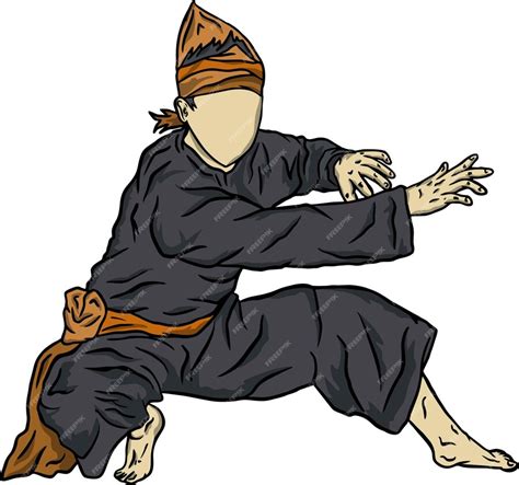 Premium Vector Pencak Silat Vector Illustration Character