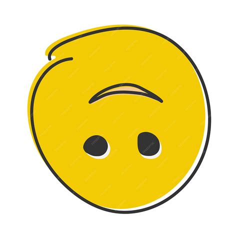 Cute Upside Down Face Emoticon Emoji Smiley Vector Illustration Stock