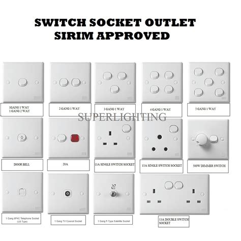 Switch Socket Outlet And Switches Soket Sirim Shopee Malaysia