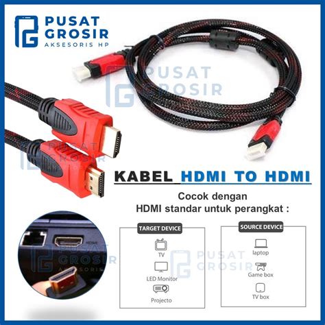 Jual Kabel HDMI To HDMI Nylon Hight Speed Quality Cable Male To Male