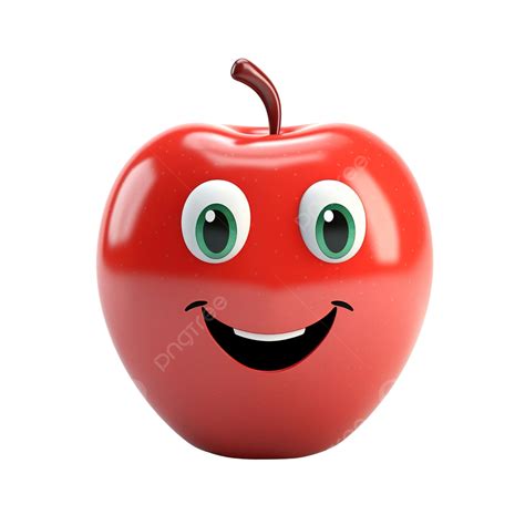 Apple 3d Cartoon Character Apple Clipart Cartoon Clipart Character