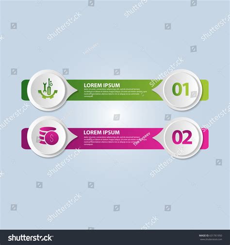 Vector Illustration Infographic Template 2 Steps Stock Vector (Royalty ...