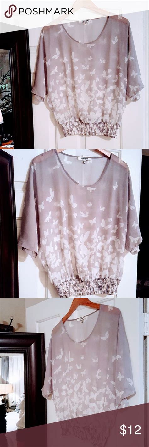 NWOT Light Weight Sheer Butterfly Blouse Butterfly Blouse Sheer