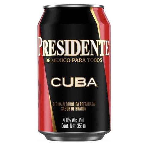 Pack De 12 Bebida Preparada Presidente De Cuba Lata 355 Ml Presidente