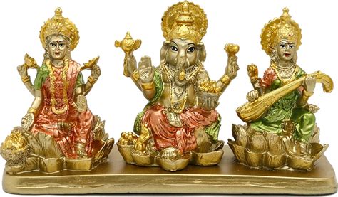 Amazon De Hindu Lakshmi Ganesha Saraswati Statue Laxmi Ganesha Idol