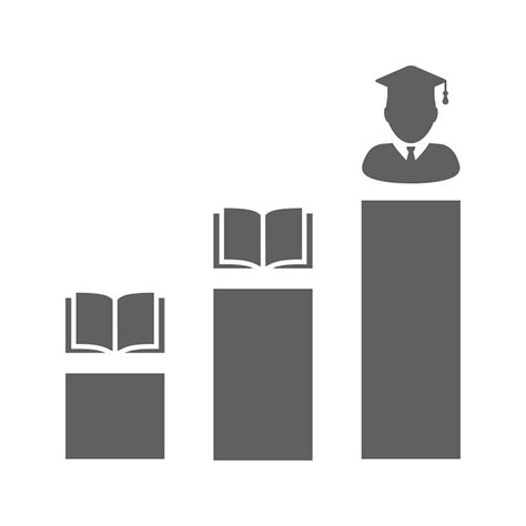 Icono de crecimiento de la educación profesional Gráficos vectoriales