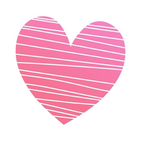 Premium Vector Hand Drawn Pink Heart On White Background