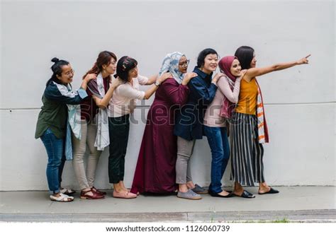 Diverse Group Asian Women Malay Chinese Stock Photo 1126060739