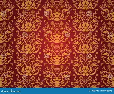 Seamless Red Vintage Wallpaper Royalty Free Stock Photo - Image: 10665715