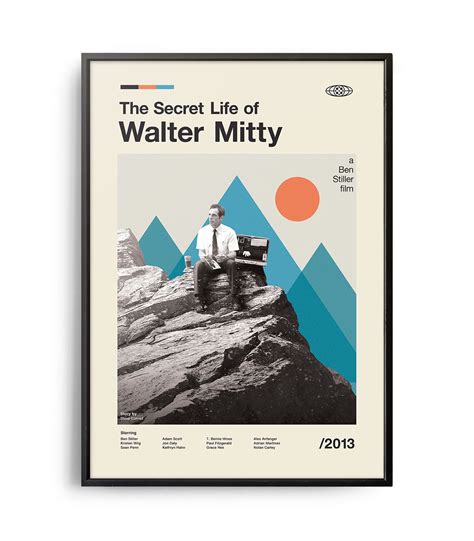 Mid-century modern The Secret Life of Walter Mitty movie poster ...