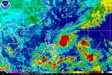 Intense rain from Typhoon Rolly to begin evening of October 31