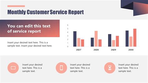 Customer Service Report PowerPoint Template