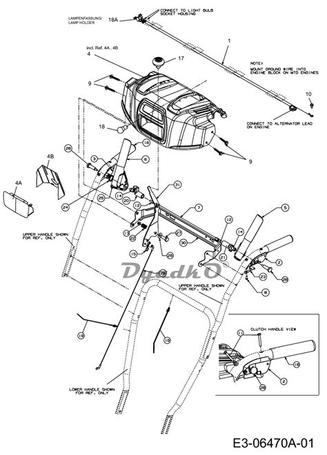 Схема деталировка снегоуборщики бензиновые MTD ME 66 T 31AY74S3678