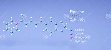 Piperine, Molecular Structures, Alkaloid, 3d Model, Structural Chemical ...