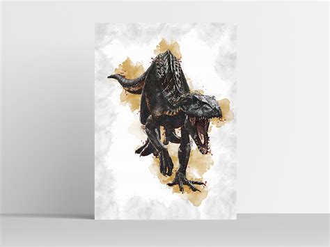 SCORPIUS REX POSTER Dinosaur Poster Scorpius Rex Print Watercolor Art ...