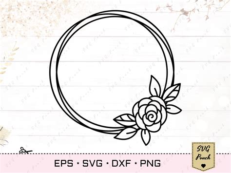 Floral Wreath Svg By Svgpouch Thehungryjpeg