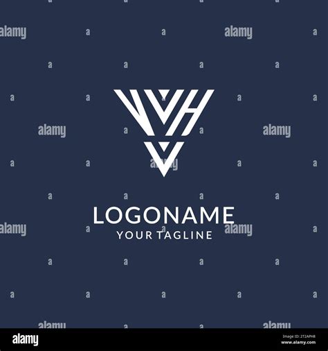 Vh Triangle Monogram Logo Design Ideas Creative Initial Letter Logo