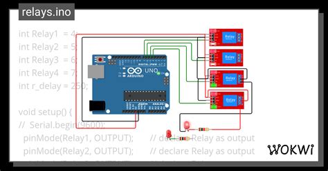 Relays Ino Wokwi ESP32 STM32 Arduino Simulator