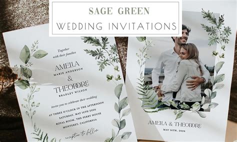 Sage Green Wedding Invitations For Colors For Wedding