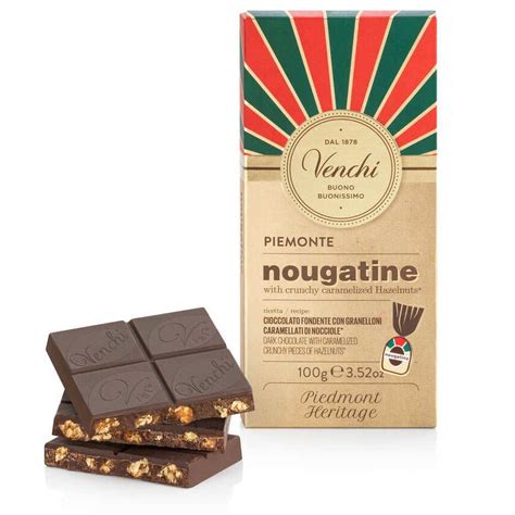 Tablette Nougatine Chocolat Noir Avec Noisettes Caram Lis Es Venchi