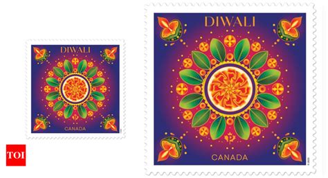 Canada Post Unveils Stamp To Mark Diwali India News Times Of India