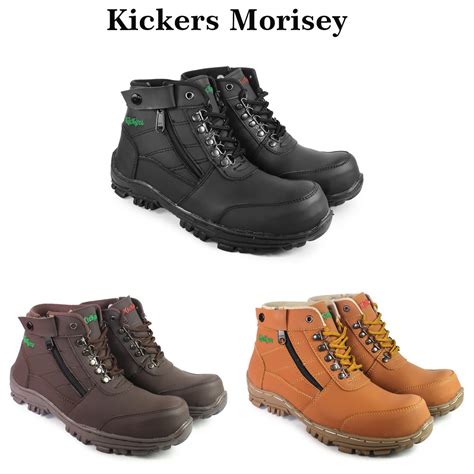 Jual Sepatu Safety Pria Ujung Besi Original Kickers Morisey Outdoor