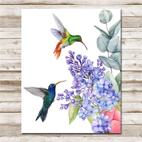 Hummingbird Printable Hummingbird Sign 5x7 8x10 11x14 16x20 | Etsy