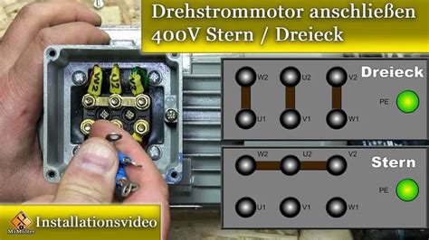 Elektromotor Anschlie En Drehstrommotor Anschlie En V Stern