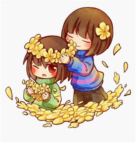 Owo #undertale #frisk #chara #flowers - Cute Undertale Frisk, HD Png ...