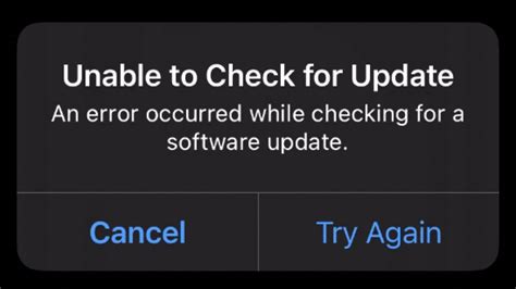 Unable To Check For Update An Error Occurred While Checking For A