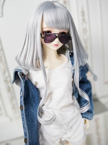 Bjd Wig Girl Gray Hair Wig For Sd Msd Yosd Size Ball Jointed Doll Wig