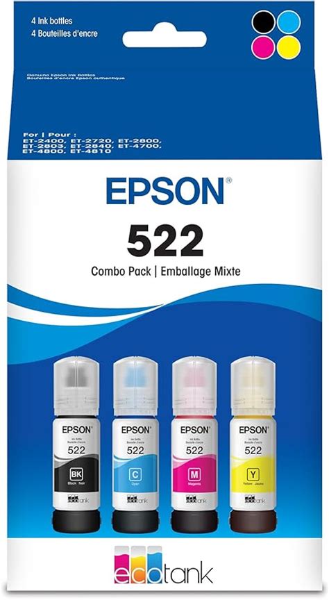 Amazon Epson 522 EcoTank Ink Paquete Combinado De Botellas De