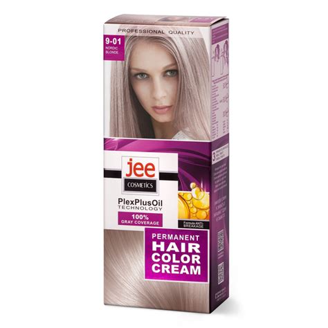 Стойкая крем-краска для волос JEE COSMETICS тон 9-01 Нордический блонд ...