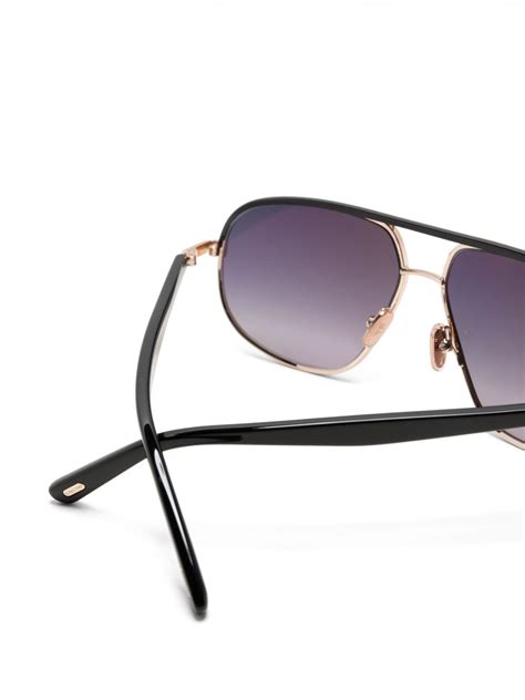 Tom Ford Eyewear Maxwell Pilot Frame Sunglasses Black Farfetch