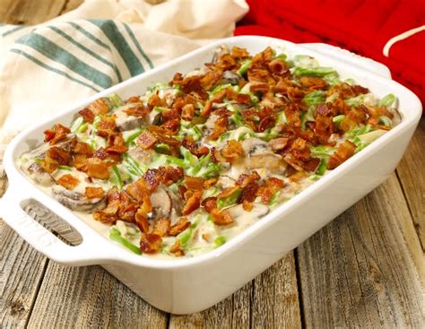 Cheesy Bacon Green Bean Casserole Recipe