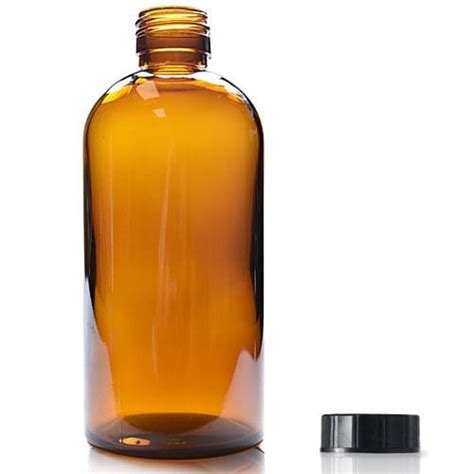 300ml Amber Glass Boston Bottle With PP Screw Cap Ampulla Ltd