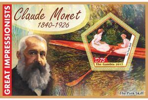 Stamp Art Great Impressionists Claude Monet Gambia Illegal Stamps