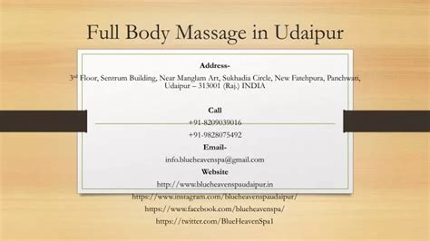 Ppt Full Body Massage In Udaipur Powerpoint Presentation Free