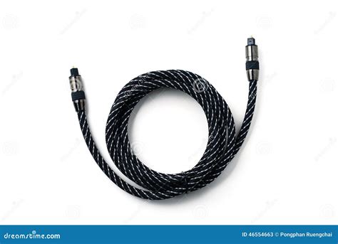 Optical audio cable stock image. Image of power, communication - 46554663