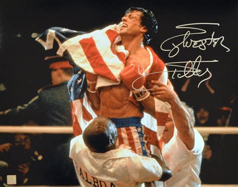 Sylvester Stallone Rocky Balboa Autographed 16x20 Photo Rocky Iv Asi