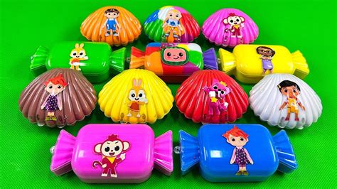 Looking Pinkfong Hogi Cocomelon With CLAY Coloring Satisfying SLIME